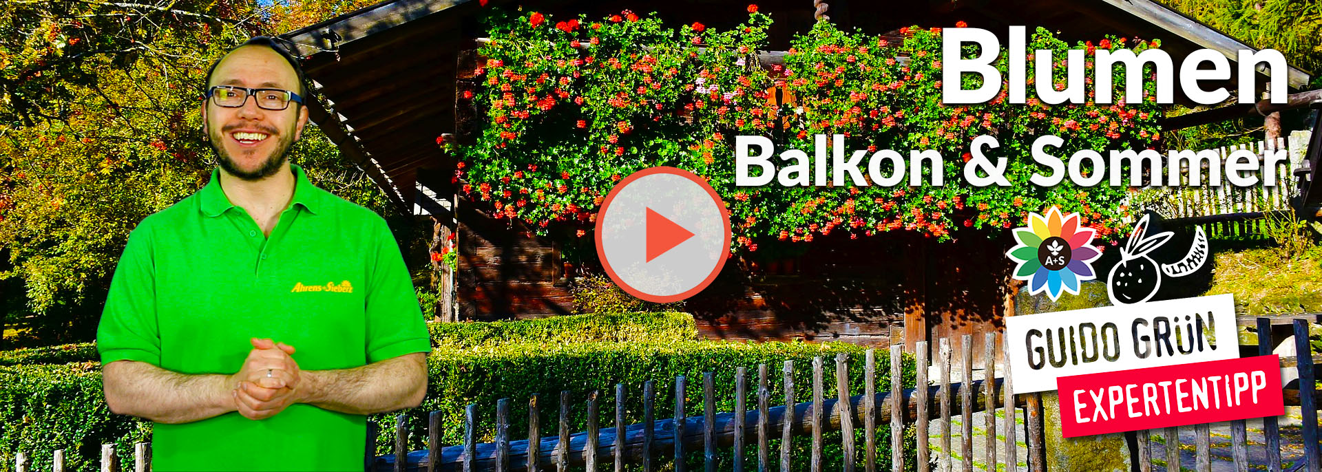 Guido Grün Balkon und Sommerblumen